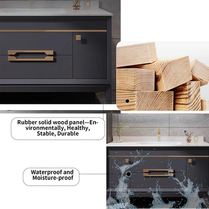 SALE 40" Modern Freestanding Bathroom Vanity Set with Defogging Mirror and Sink