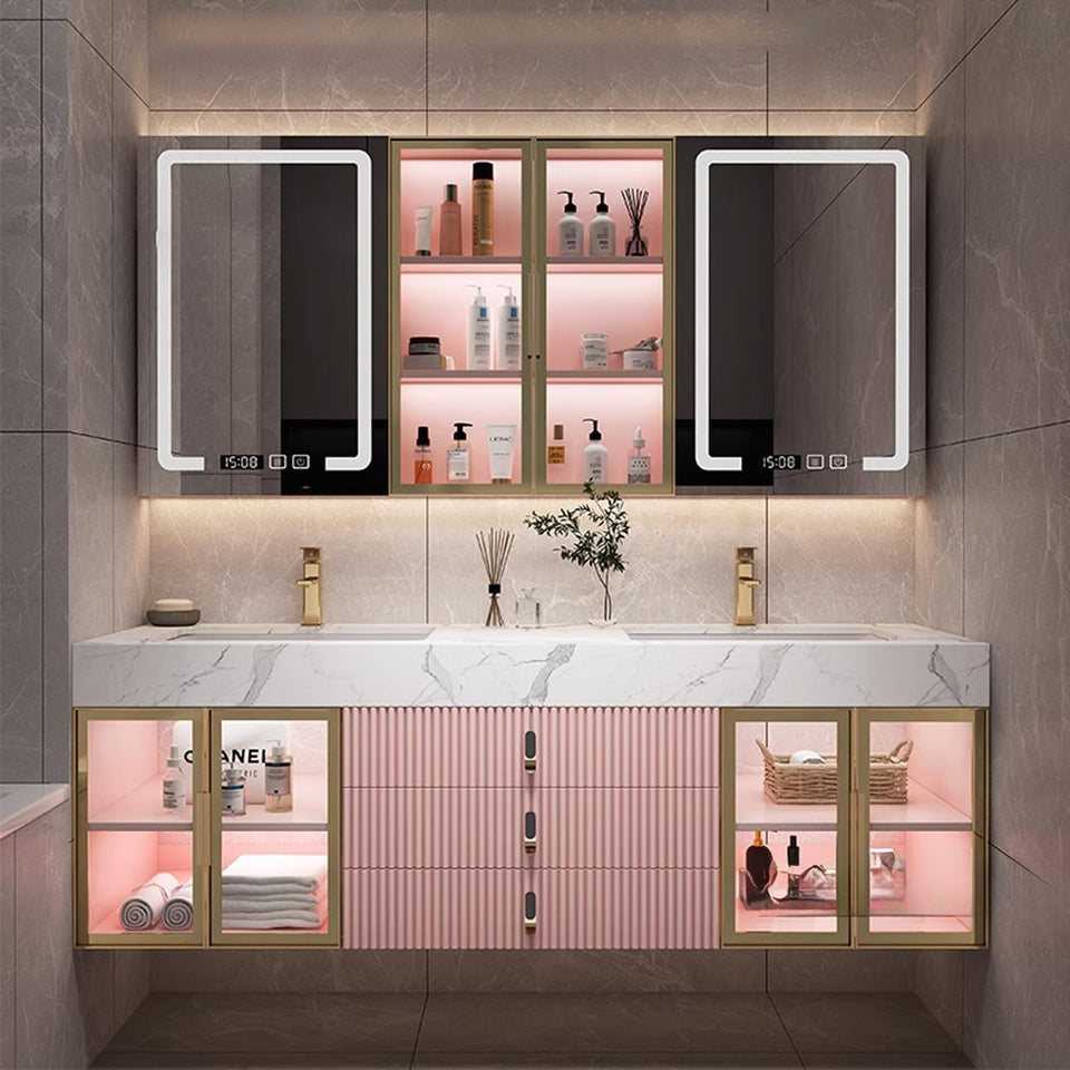 Pink Bathroom Vanity Set