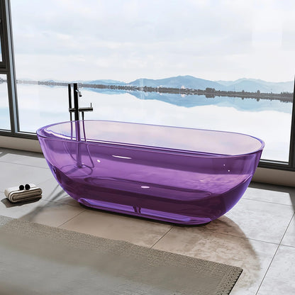 59'' Freestanding Bathtubs with Modern Oval Design,Multiple Colors
