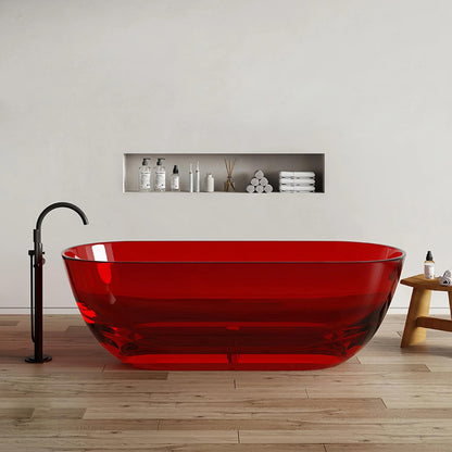 59'' Freestanding Bathtubs with Modern Oval Design,Multiple Colors