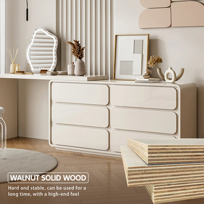 Ample Storage Makeup Vanity Set with 3-Color Irregular Mirror and Stool