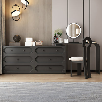 Premium Black Solid Wood Makeup Vanity Set with LED Mirror & Stylish Chair