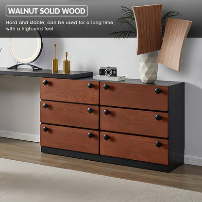 Modern Minimalist Walnut Makeup Vanity Set with LED Smart Mirror & Matchable Stool