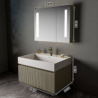36"- 48" Single Sink Large Capacity Vanity Set for Bathroom with Defogging Mirror