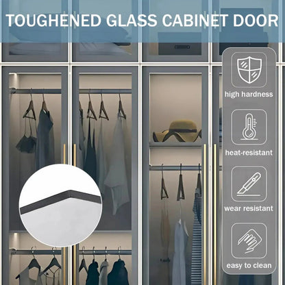 24‘’-94‘’ Luxurious Wardrobes with Multi-Layer Storage Function&Ambient Lighting