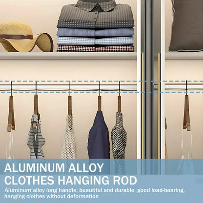 24‘’-94‘’ Luxurious Wardrobes with Multi-Layer Storage Function&Ambient Lighting