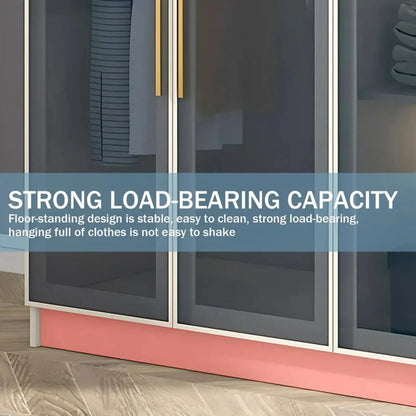 24‘’-94‘’ Luxurious Wardrobes with Multi-Layer Storage Function&Ambient Lighting