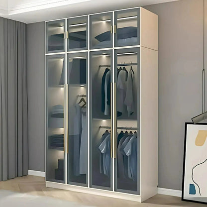 24‘’-94‘’ Luxurious Wardrobes with Multi-Layer Storage Function&Ambient Lighting