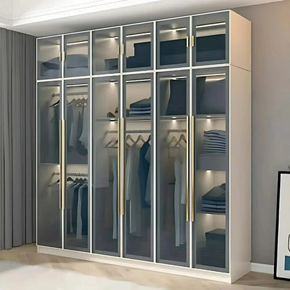 24‘’-94‘’ Luxurious Wardrobes with Multi-Layer Storage Function&Ambient Lighting
