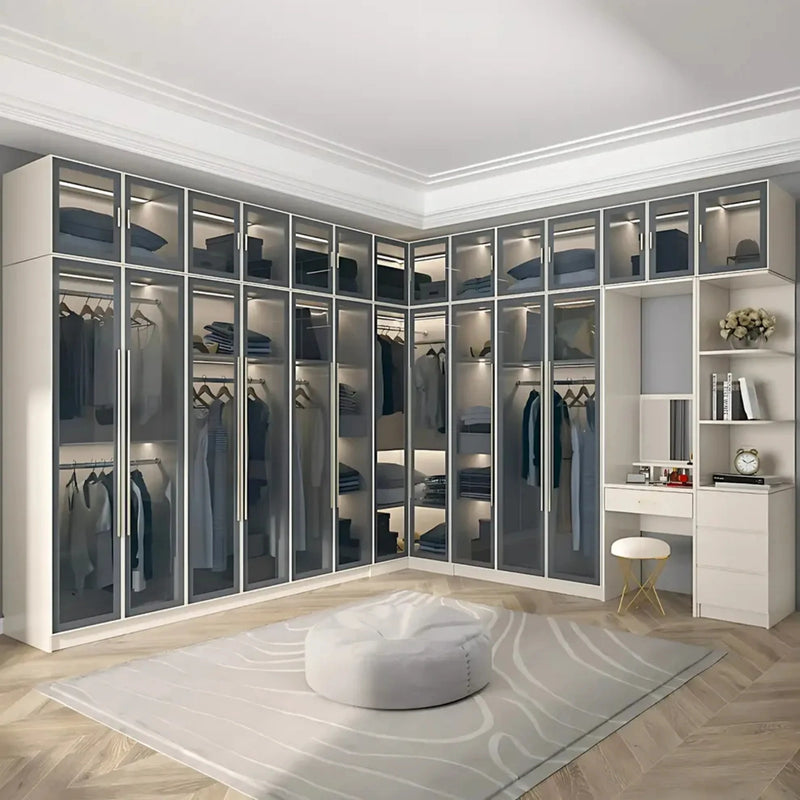 24‘’-94‘’ Luxurious Wardrobes with Multi-Layer Storage Function&Ambient Lighting