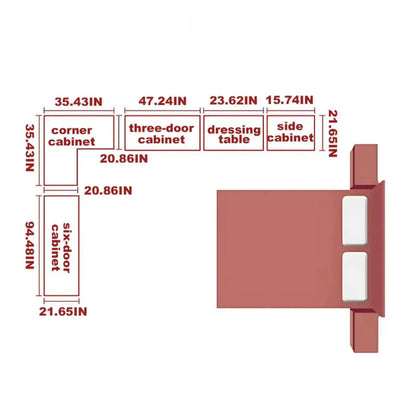 24‘’-94‘’ Luxurious Wardrobes with Multi-Layer Storage Function&Ambient Lighting