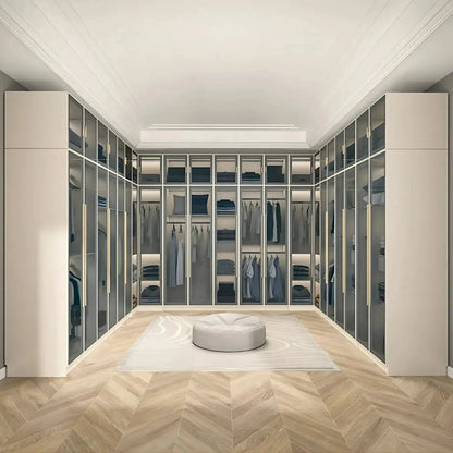 24‘’-94‘’ Luxurious Wardrobes with Multi-Layer Storage Function&Ambient Lighting
