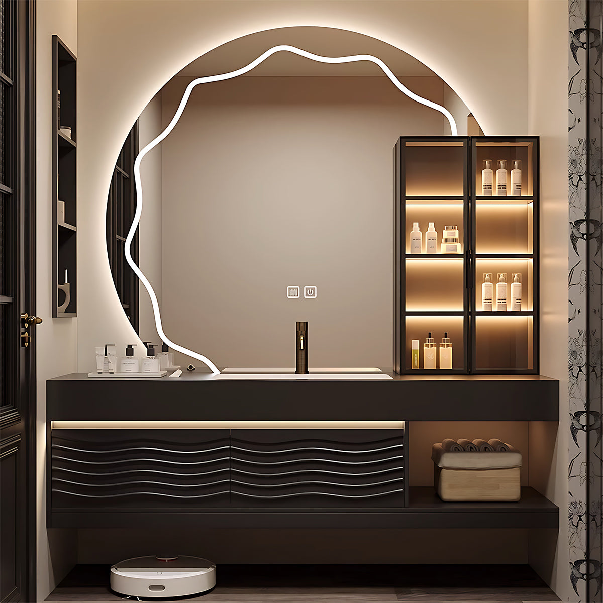modern bathroom vanity front side