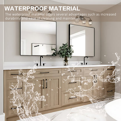 76"- 84" Modern Solid Wood Style Double Sink Bathroom Vanity