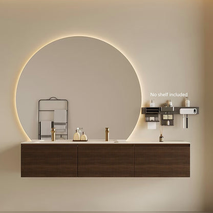 52"-64" Modern One Piece Basin Double Bathroom Vanity Set