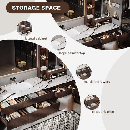 44‘’-60‘’ Bathroom Cabinet Set with Separate Vanity