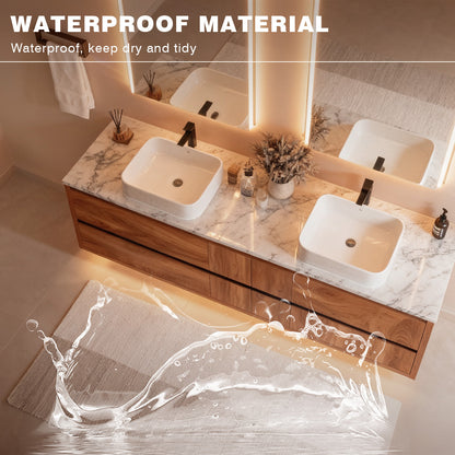 52“ - 68” Solid Wood Light Luxury Smart Bathroom Vanity