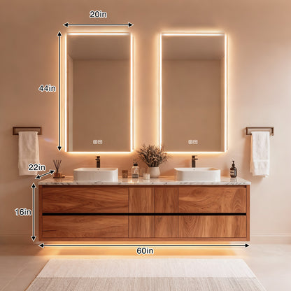 52“ - 68” Solid Wood Light Luxury Smart Bathroom Vanity