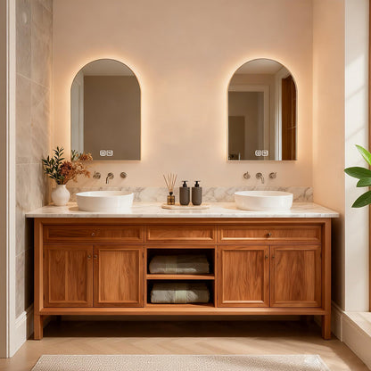 60“ - 78” Light Luxury Log Style Independent Bathroom Dressing Table