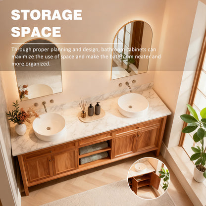 60“ - 78” Light Luxury Log Style Independent Bathroom Dressing Table