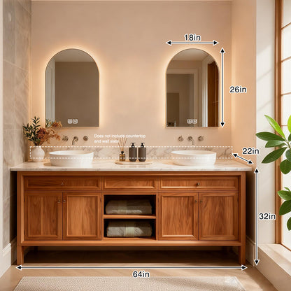 60“ - 78” Light Luxury Log Style Independent Bathroom Dressing Table