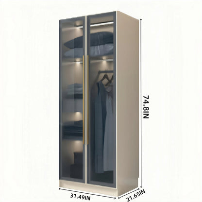 24‘’-94‘’ Luxurious Wardrobes with Multi-Layer Storage Function&Ambient Lighting