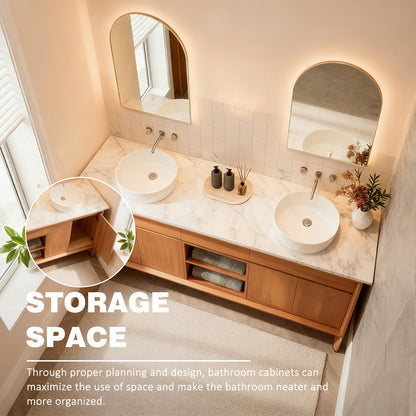 60" -  78" Modern Minimalist Freestanding Bathroom Vanity